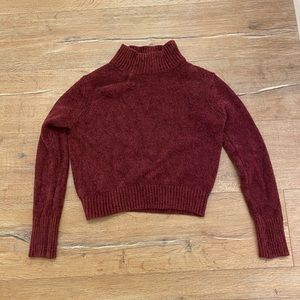 Aritzia Wilfred Maroon Mockneck Sweater